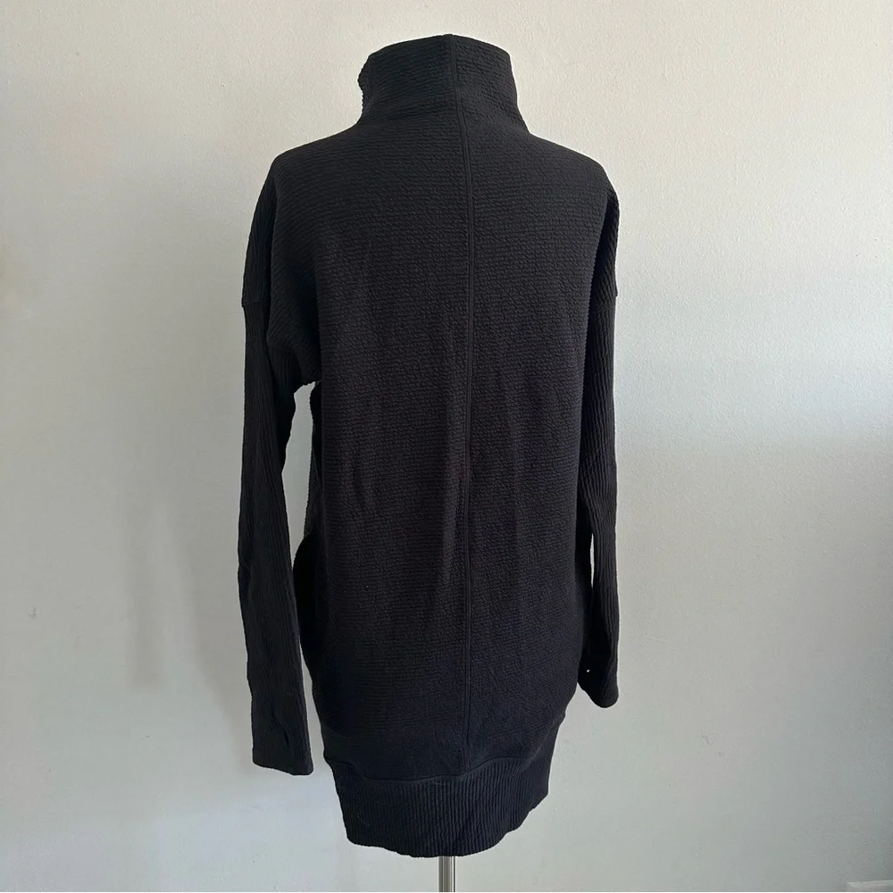 Lululemon Call For Cozy Dress Black Ribbed Sz 4 - Picture 8 of 10